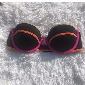Victoria’s Secret Structured Bikini Top Black Neon